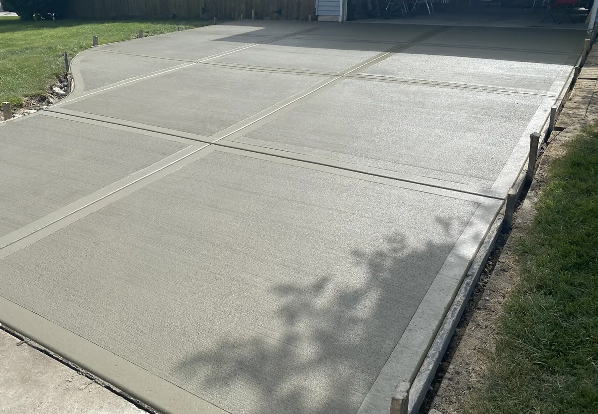 Front walk and driveway combination in Schaumburg